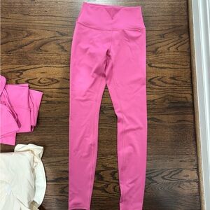 Pink ALO small full length leggings - worn once